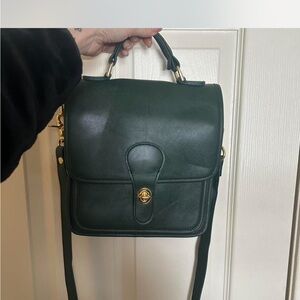 Coach Dark Green Station Crossbody Bag